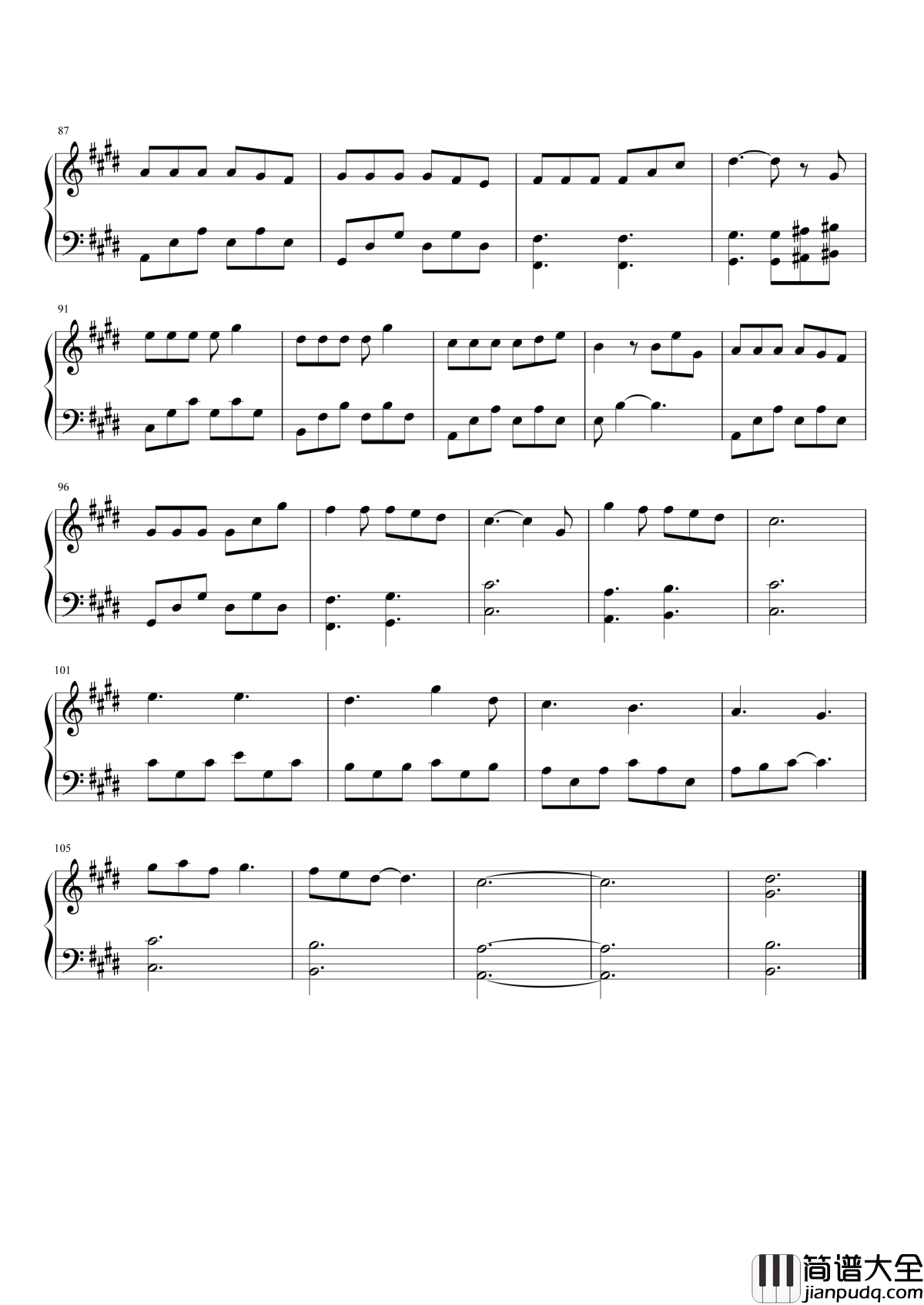 三生三世钢琴谱_张杰_灼灼桃花，一朵在心