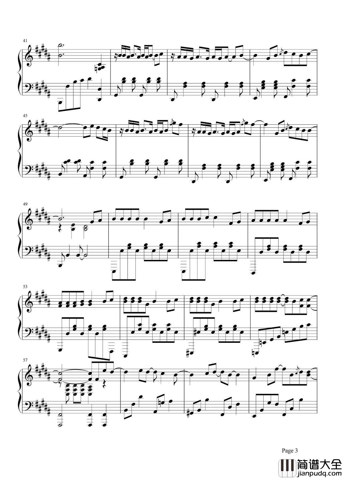 告白气球钢琴谱_周杰伦_塞纳河畔_左岸的咖啡