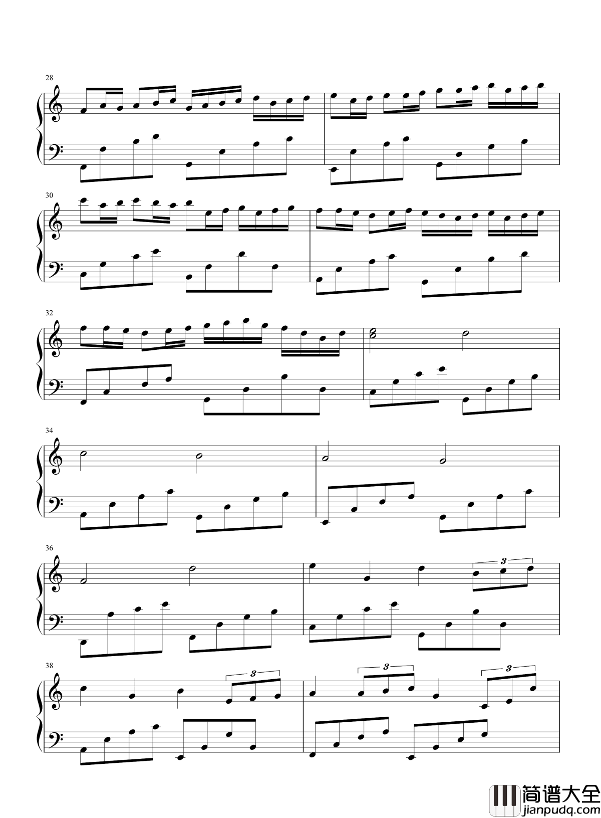 如果有来生钢琴谱_谭维维_许你一个未来，像首诗那般美