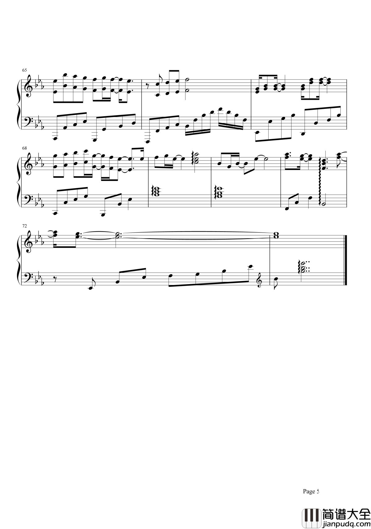 一念之间钢琴谱｜如一滴水恋你指尖，只不过一念之间