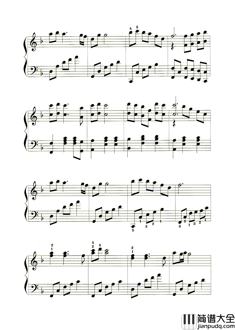 大海啊故乡钢琴谱_王立平_每次听完都会勾起童年的回忆