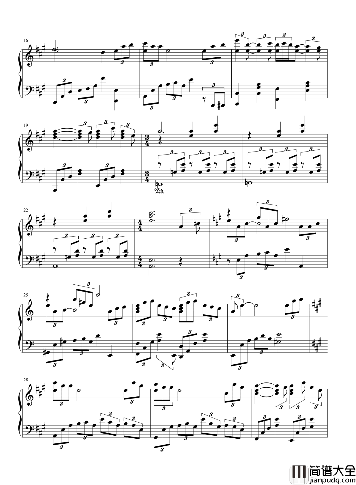 爱钢琴谱_莫文蔚_｜假如我不曾爱你_我不会失去自己