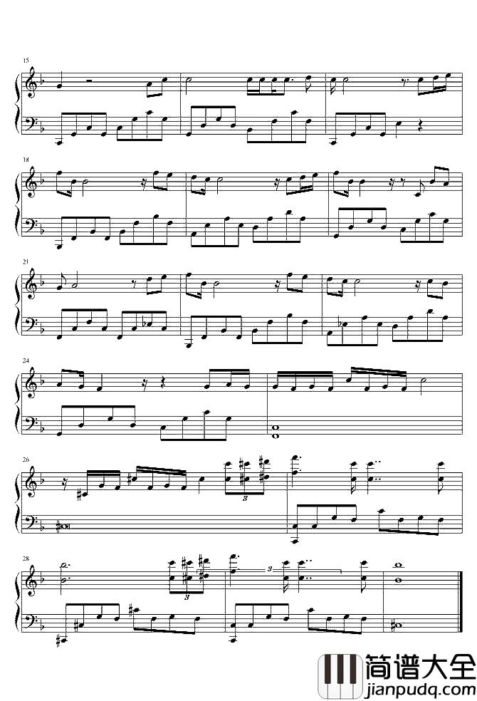 你把我灌醉钢琴谱_邓紫棋_你让我心碎