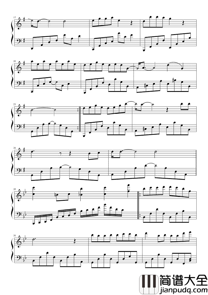 广岛之恋钢琴谱_｜时间难倒回_空间易破碎