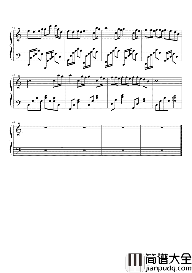 洋葱钢琴谱_杨宗纬_你是我最压抑最深处的秘密