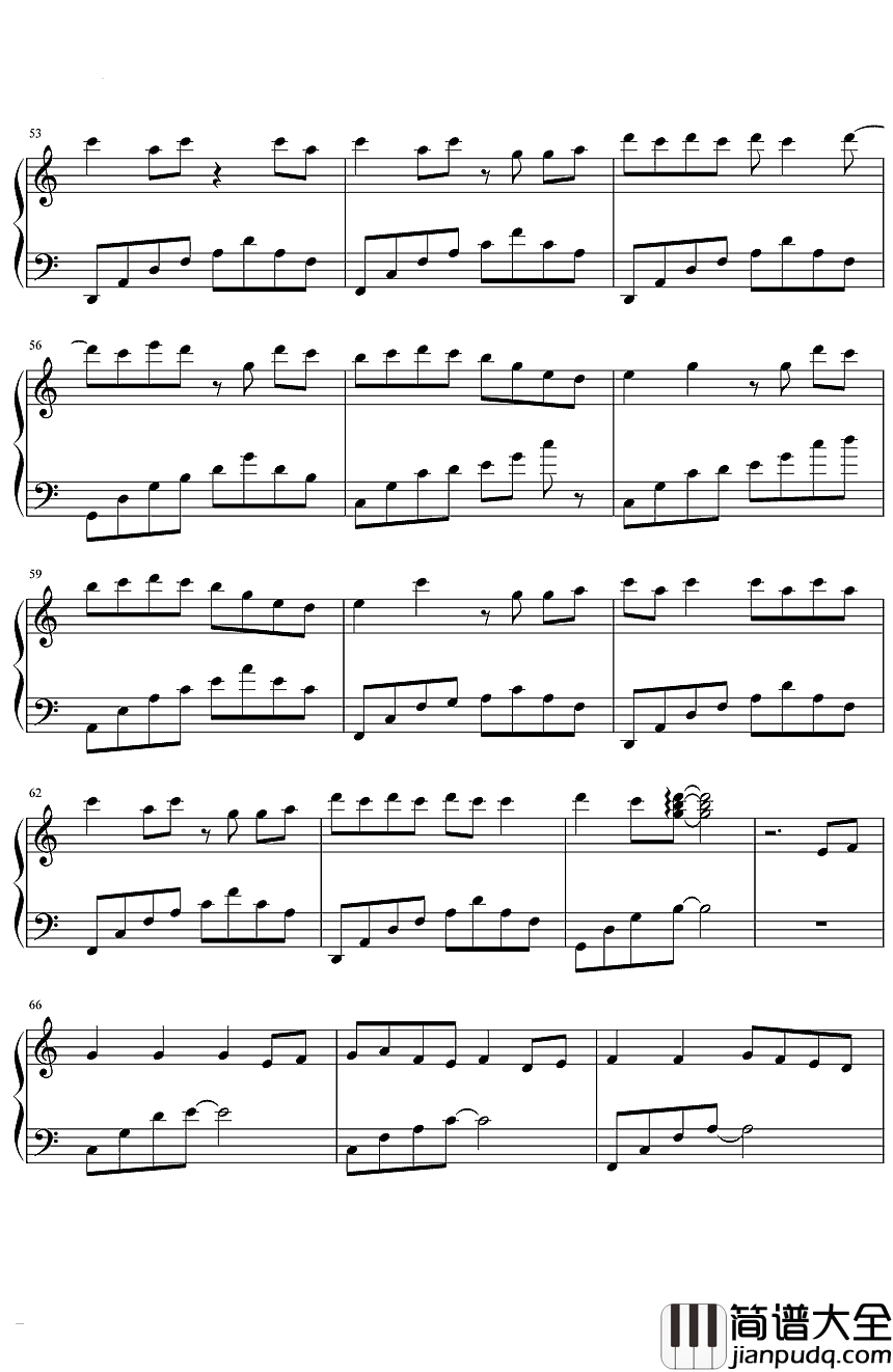 天黑黑钢琴谱_孙燕姿_唱给回不去的小时候