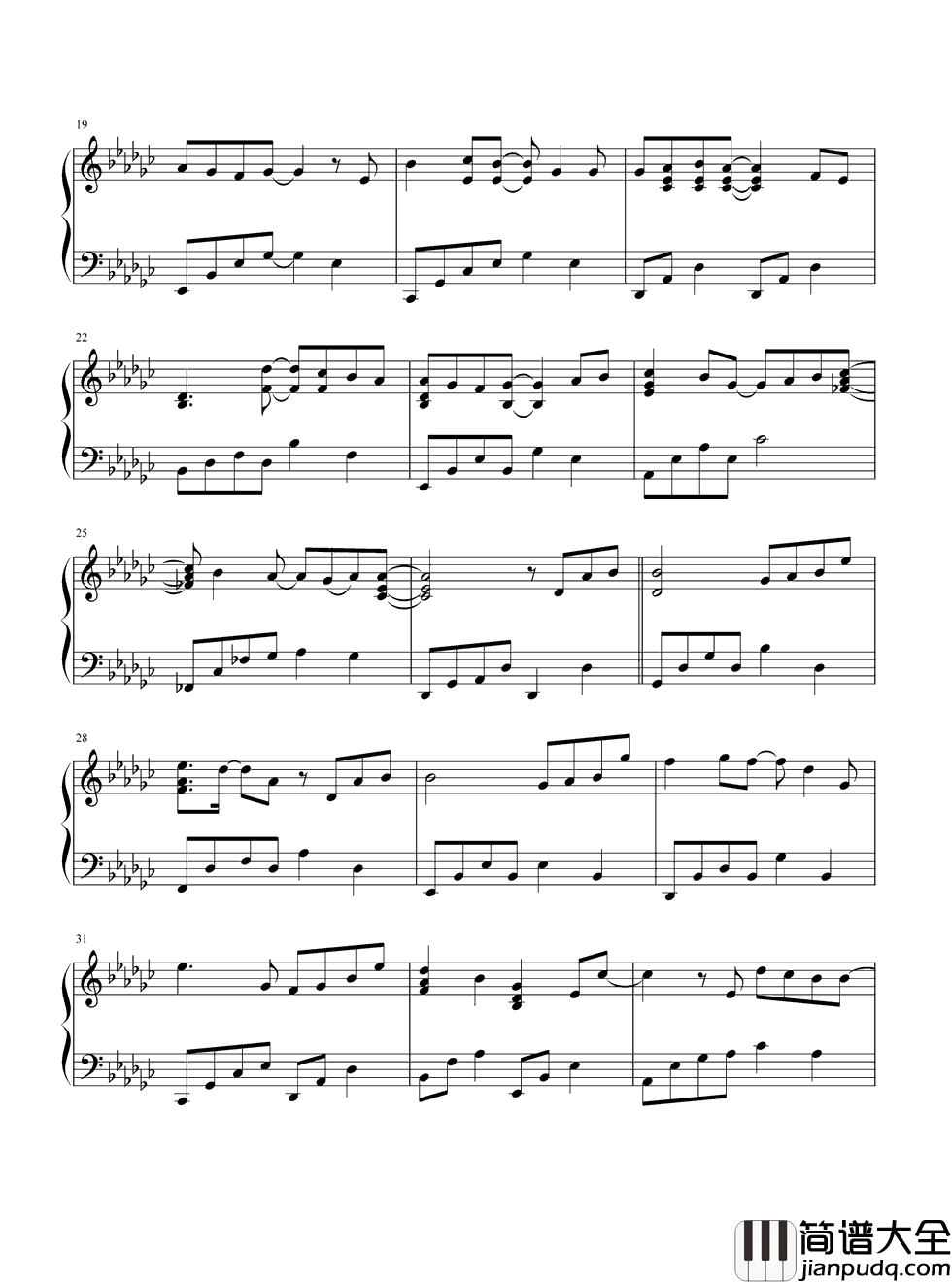 独家记忆钢琴谱_郁可唯/陈小春_我喜欢你，是我独家的记忆