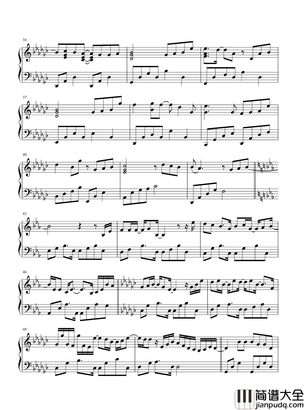 独家记忆钢琴谱_郁可唯/陈小春_我喜欢你，是我独家的记忆