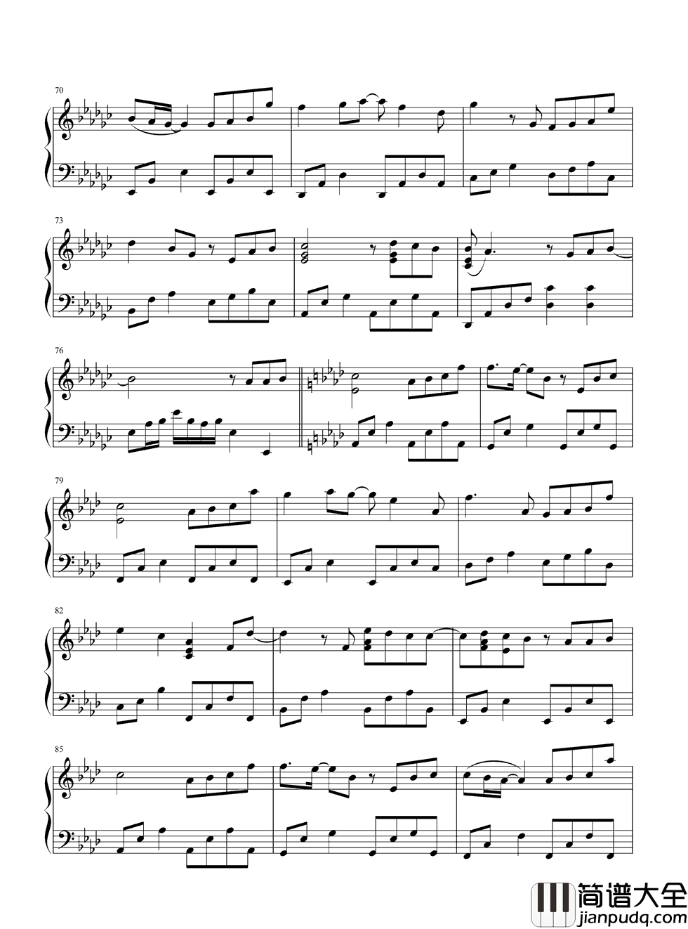 独家记忆钢琴谱_郁可唯/陈小春_我喜欢你，是我独家的记忆