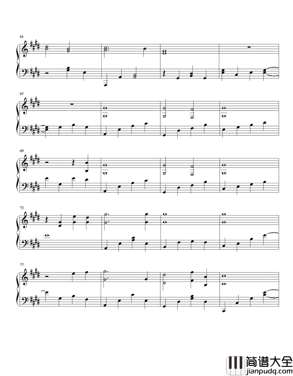 refrain钢琴谱_柔和清澈，醉于音符，陷入回忆