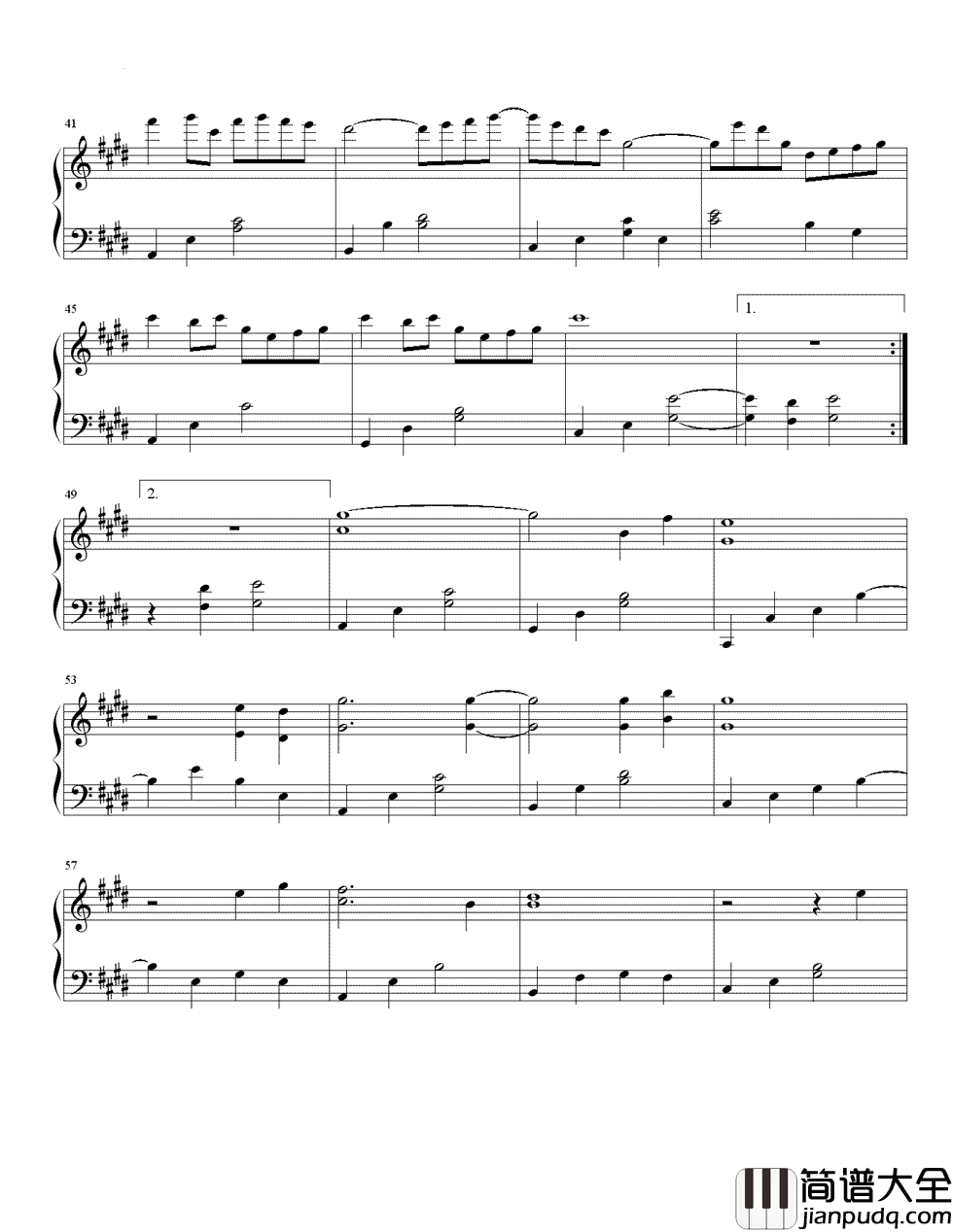 refrain钢琴谱_柔和清澈，醉于音符，陷入回忆