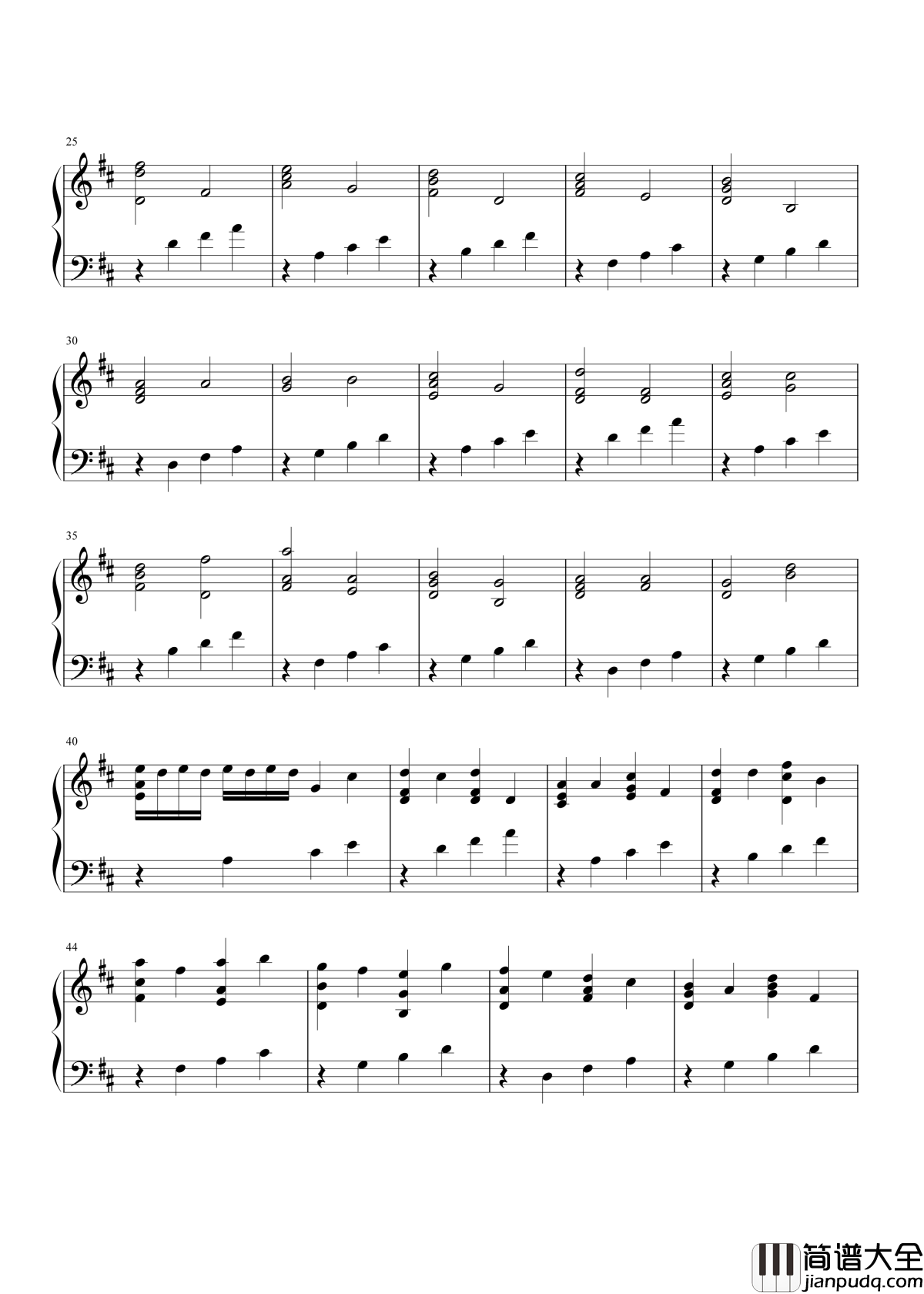 d大调卡农钢琴谱_帕赫贝尔_抵死缠绵的曲式