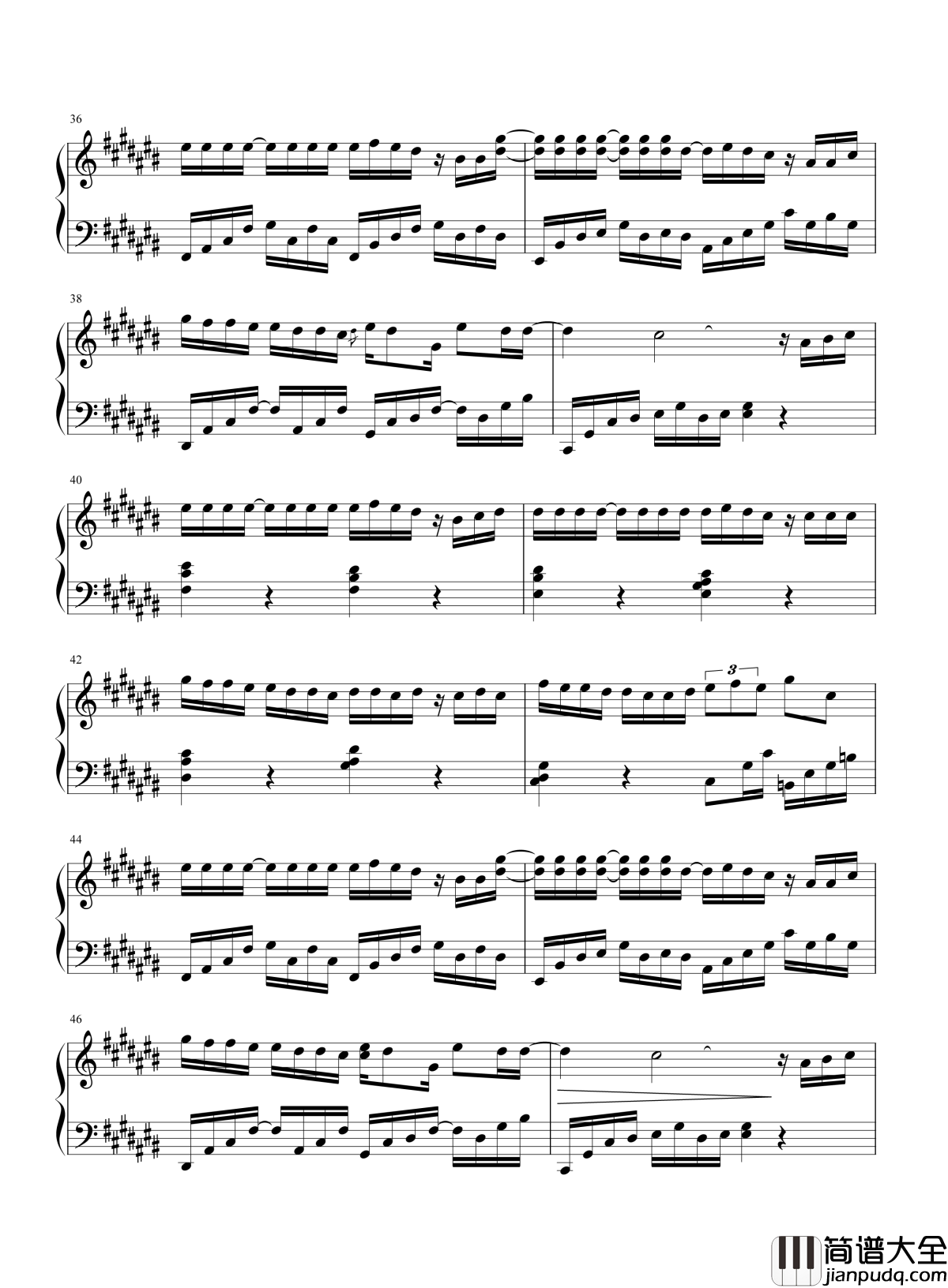 说好的幸福呢钢琴谱_周杰伦_假装没事了时间过了走了爱情