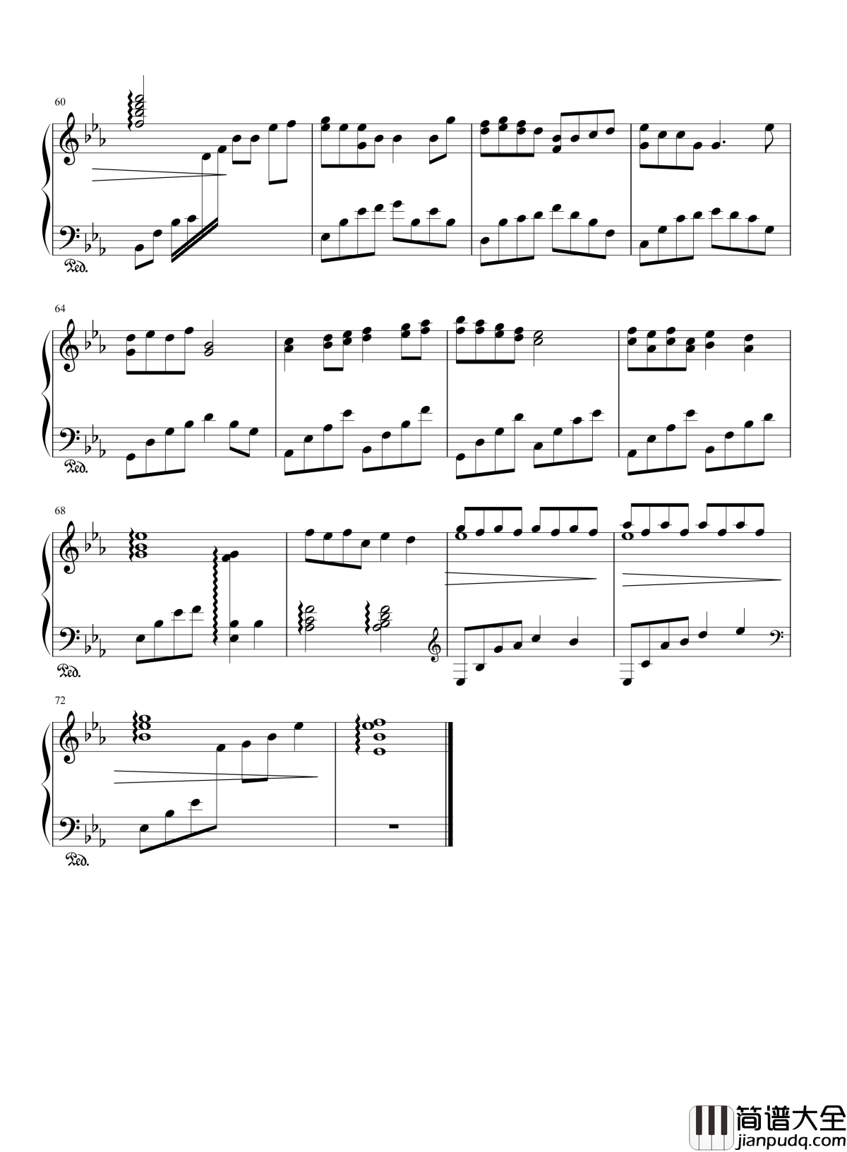 小酒窝钢琴谱_林俊杰__小酒窝长睫毛，是你最美的记号