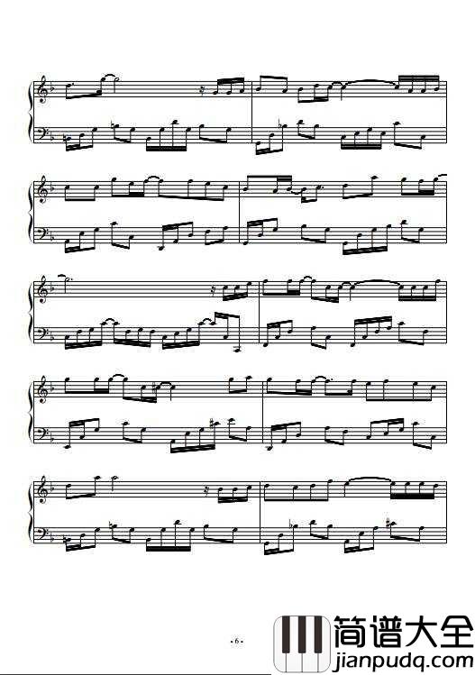 那些年钢琴谱__胡夏__那些年错过的大雨，那些年错过的爱情