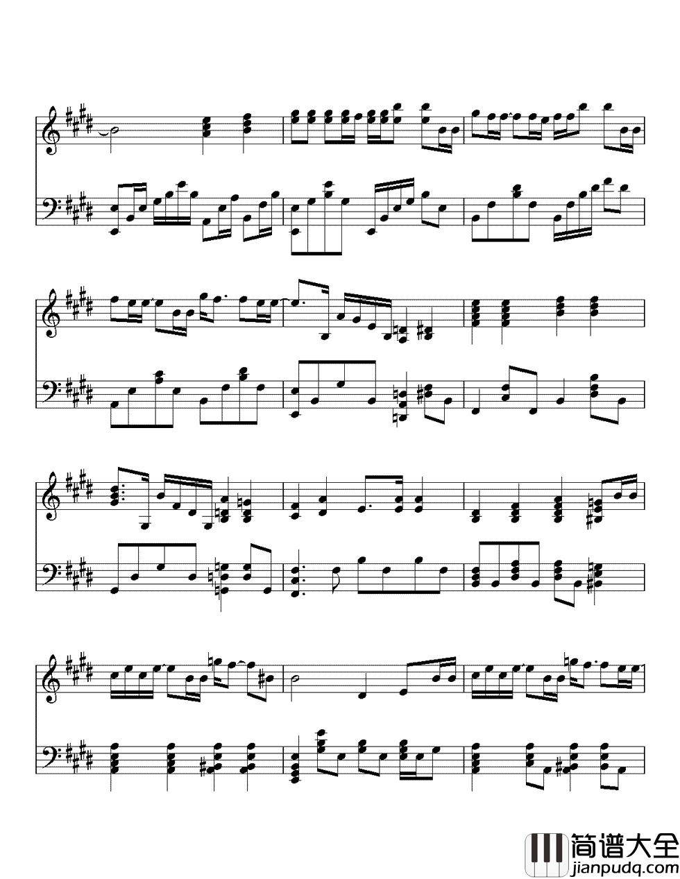 至少还有你钢琴谱_林忆莲_我要抱着你，直到你的发线有了白雪的痕迹