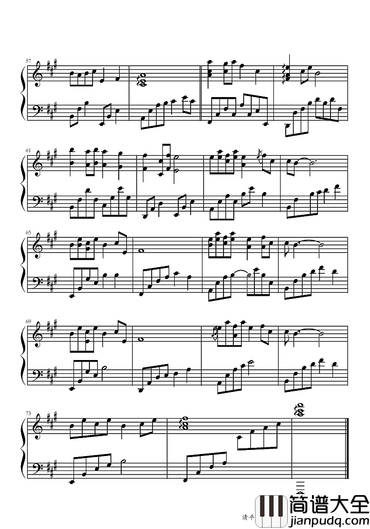 清平调钢琴谱_王菲｜云想衣裳花想容，春风拂槛露华浓