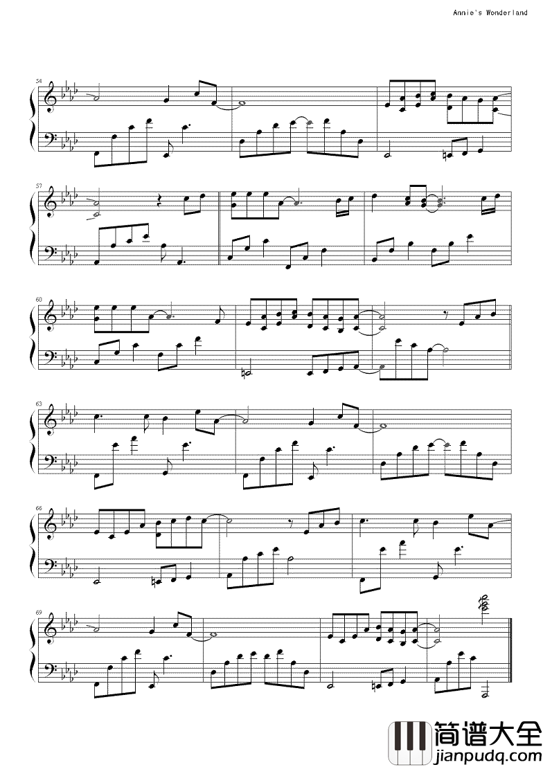 安妮的仙境钢琴谱_美仑美奂的仙境风光