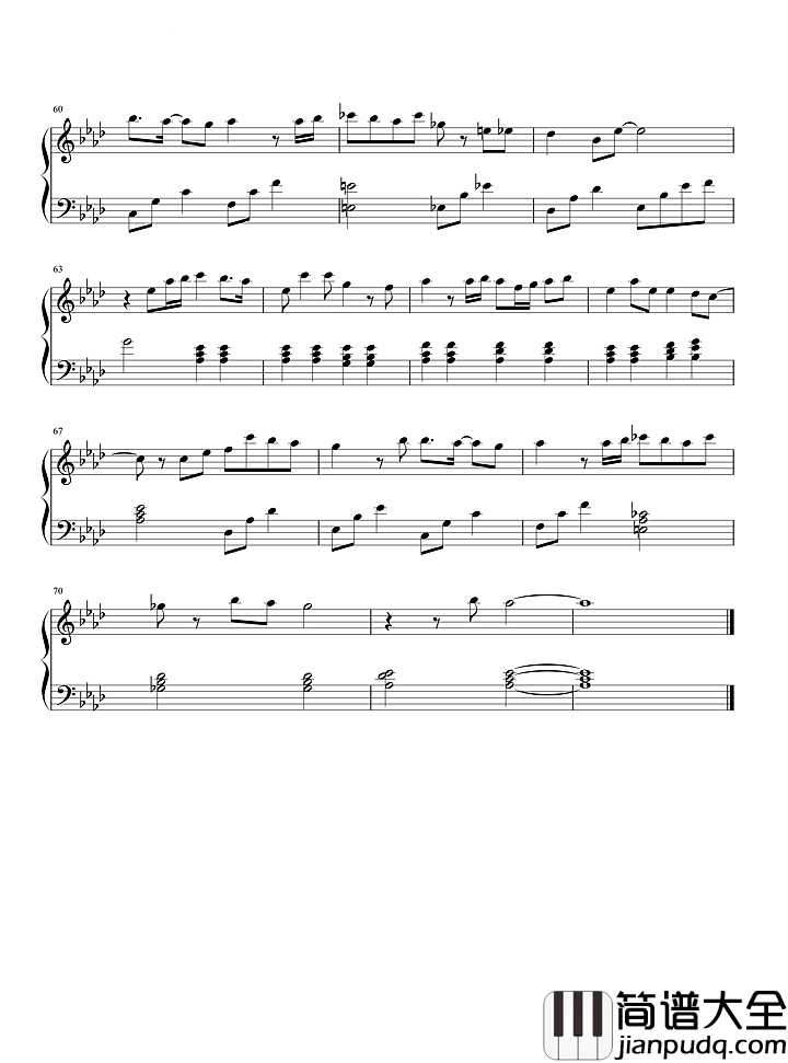 你在终点等我钢琴谱_王菲｜你在终点等我，住进你心里