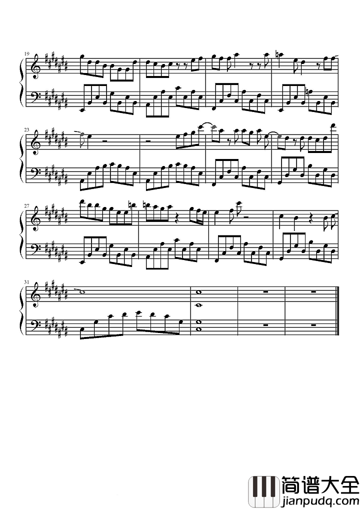 把你信仰钢琴谱_张韶涵_｜无论多受伤