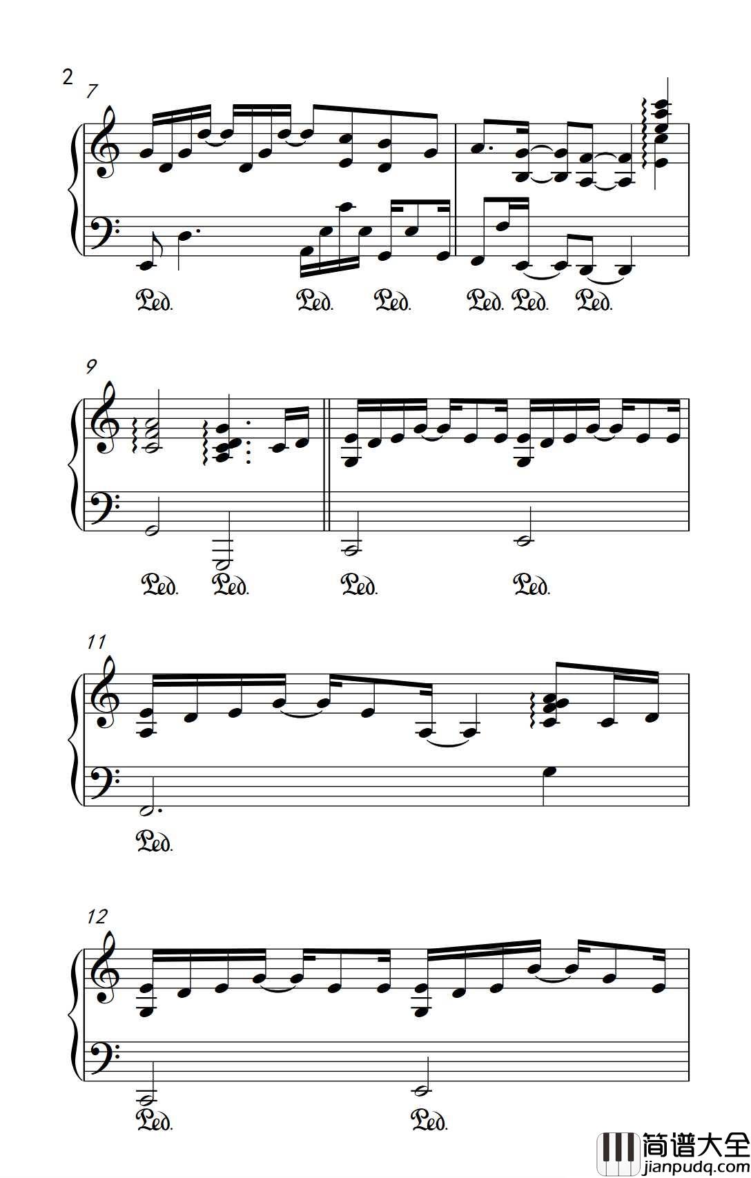 刚刚好钢琴谱_薛之谦_我们的爱情到这刚刚好