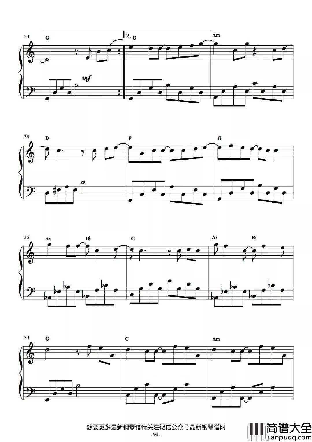 和你在一起钢琴谱_汪苏泷_确认过眼神，是想要“和你在一起”