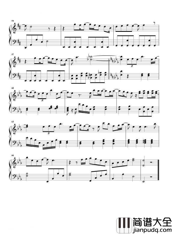 房间钢琴谱_刘瑞琦__在这温暖的房间，我们都笑得很甜