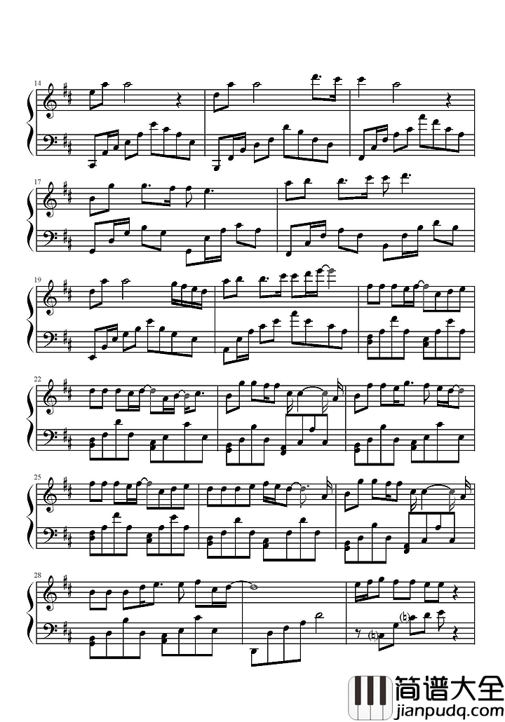 Love_U_U钢琴谱_林俊杰｜love_u_u_stay_with_me