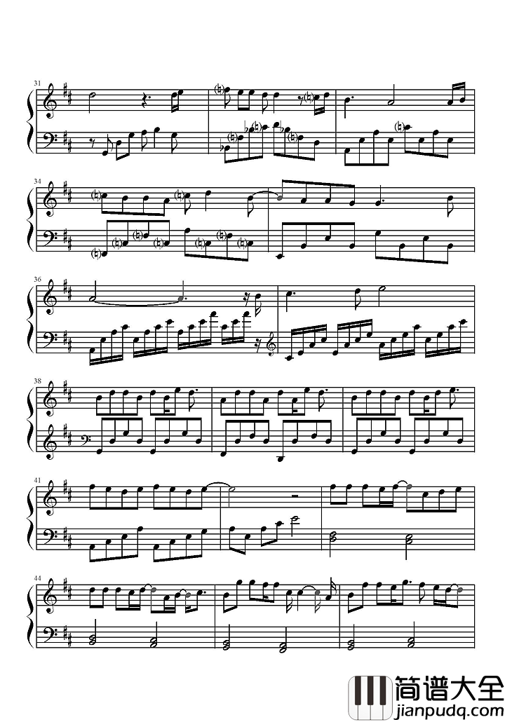 Love_U_U钢琴谱_林俊杰｜love_u_u_stay_with_me