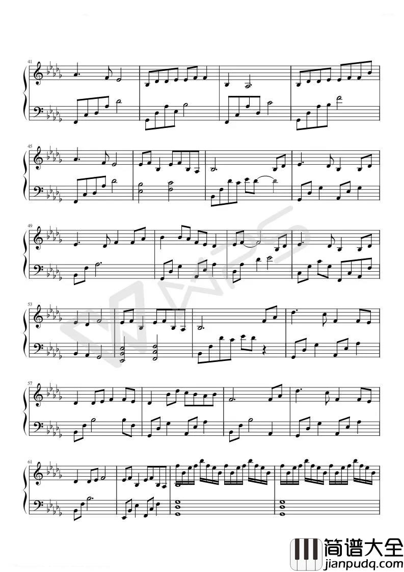 大鱼钢琴谱__周深_有的鱼是关不住的，因为它们属于天空