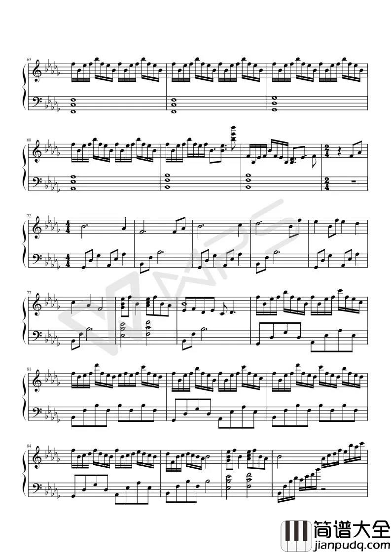 大鱼钢琴谱__周深_有的鱼是关不住的，因为它们属于天空