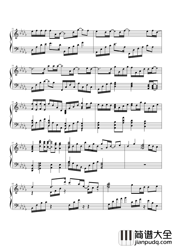 爱笑的眼睛钢琴谱_林俊杰_离开你我才发现自己那爱笑的眼睛