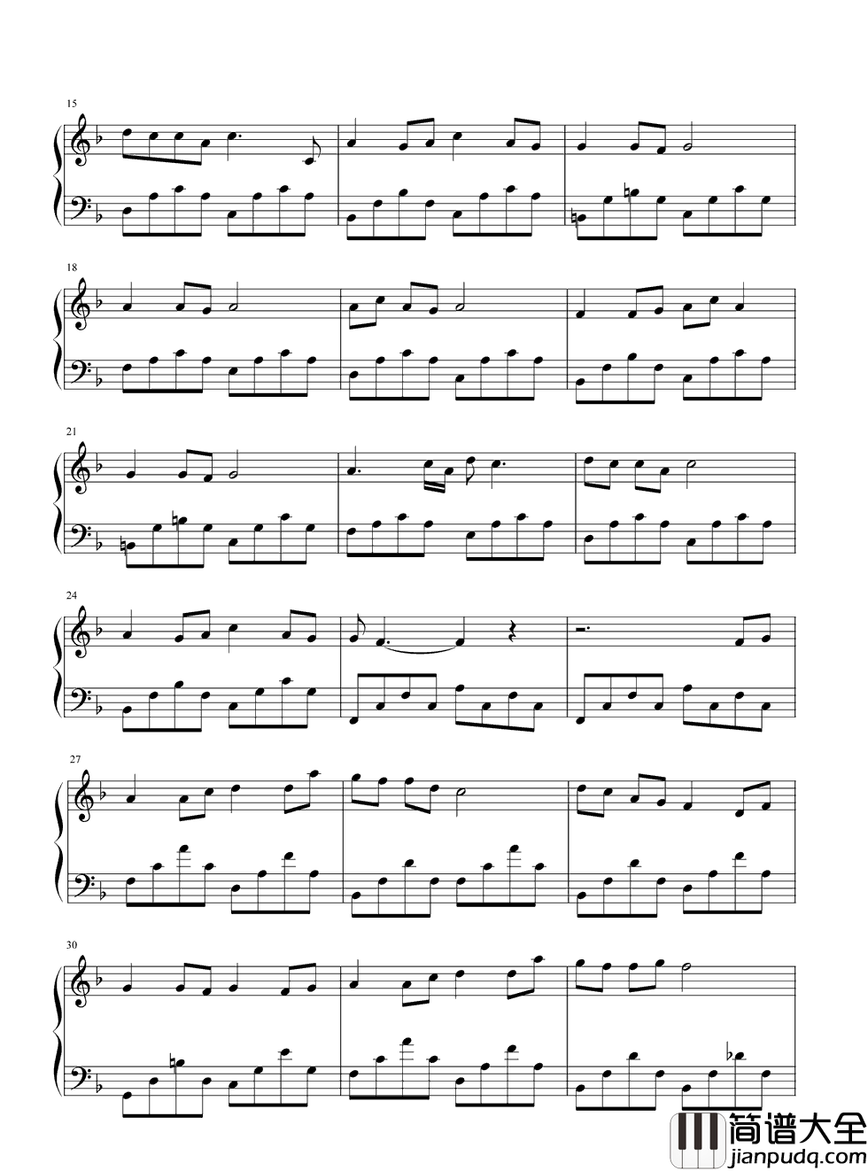 菊花台钢琴谱_周杰伦__电影满城尽带黄金甲片尾曲