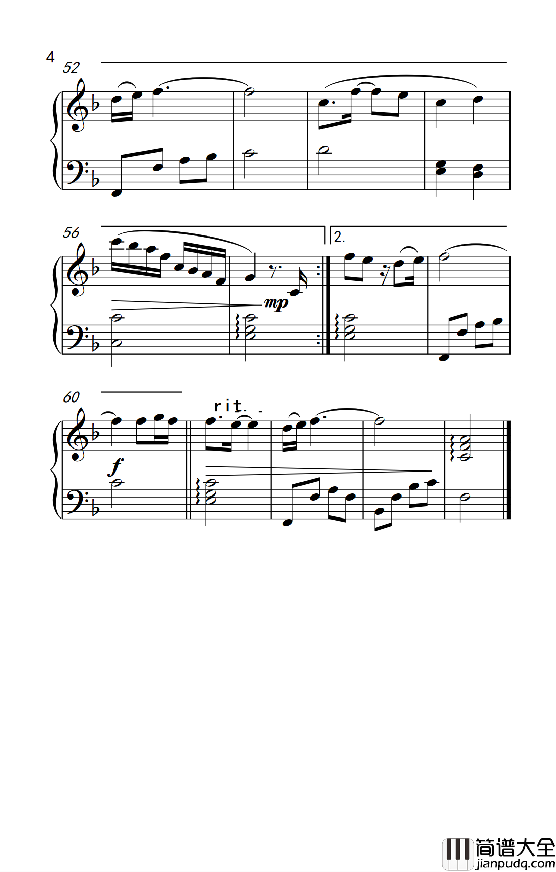 想你的夜钢琴谱_关喆_痴情男子的赤裸告白