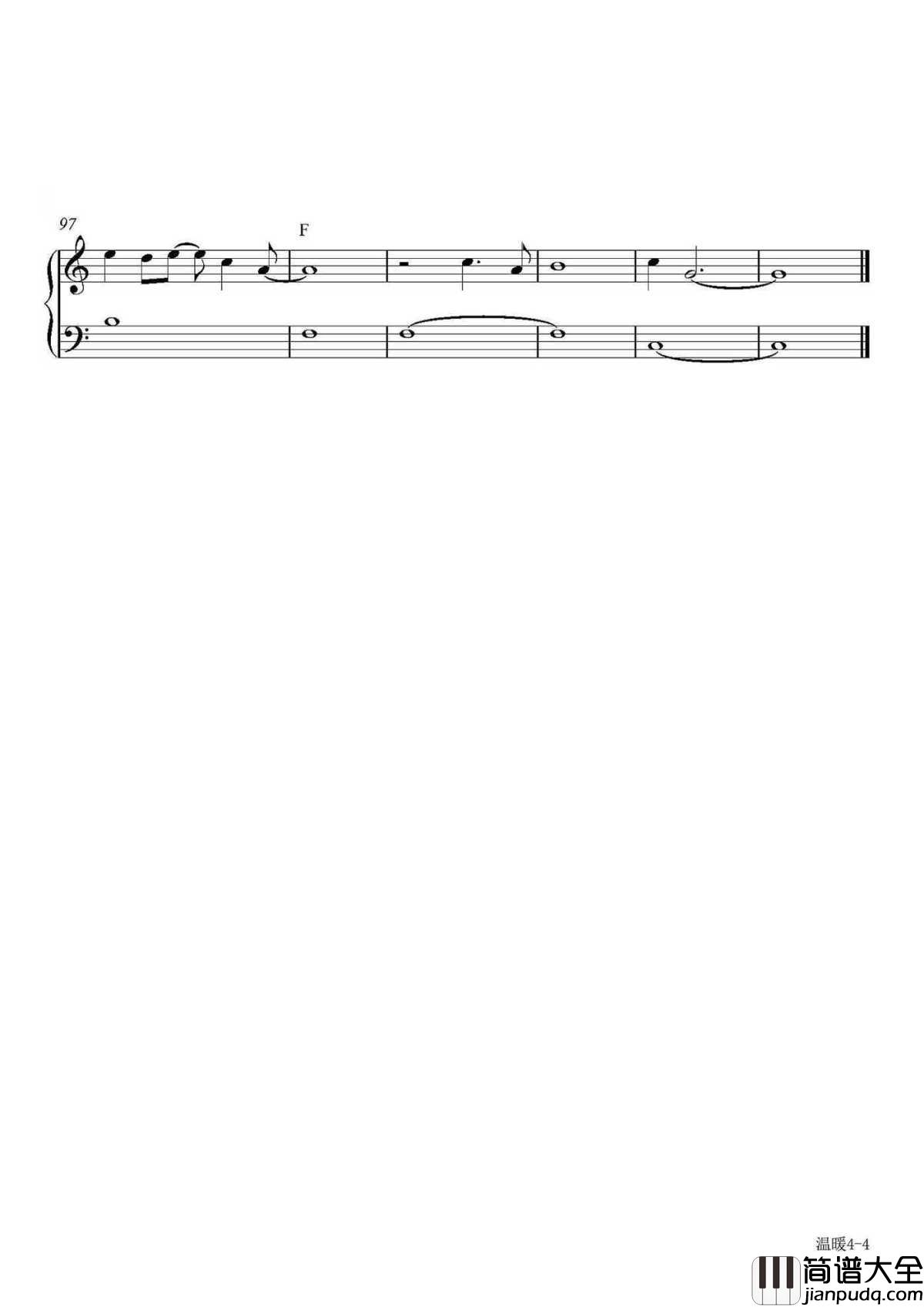 温暖钢琴谱简易版｜茫茫人海滚滚红尘_与你相见还不算太晚