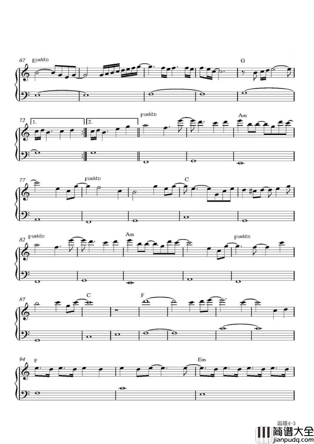 温暖钢琴谱简易版｜茫茫人海滚滚红尘_与你相见还不算太晚