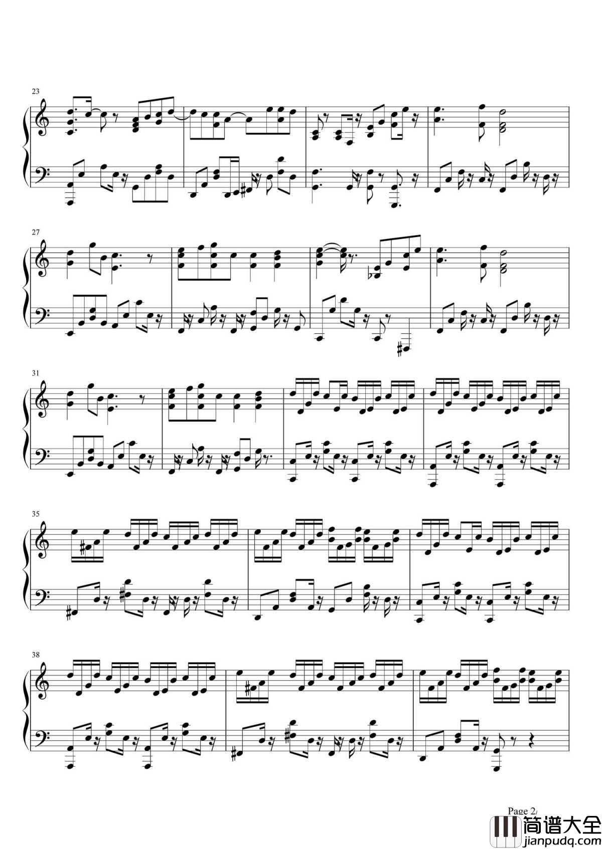 蒲公英的约定钢琴谱_周杰伦_说好一起，初恋的味道~