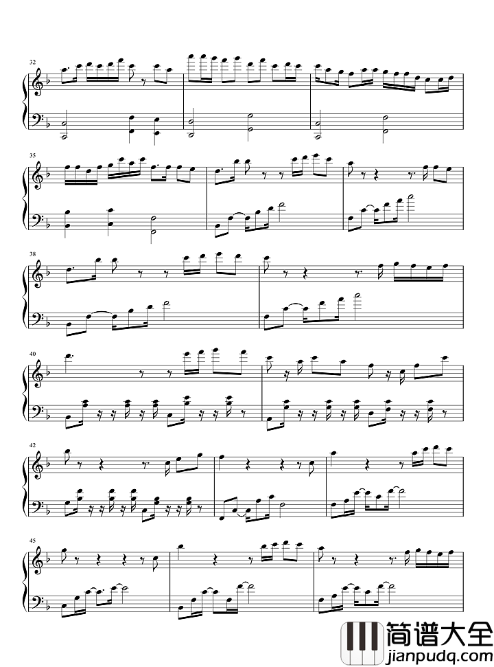 我要你钢琴谱｜我要_你在我身旁