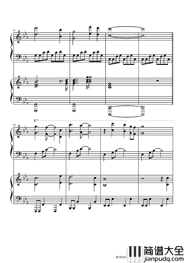 世间始终你好钢琴谱_(美人鱼电影宣传曲)｜在我心世间始终你好