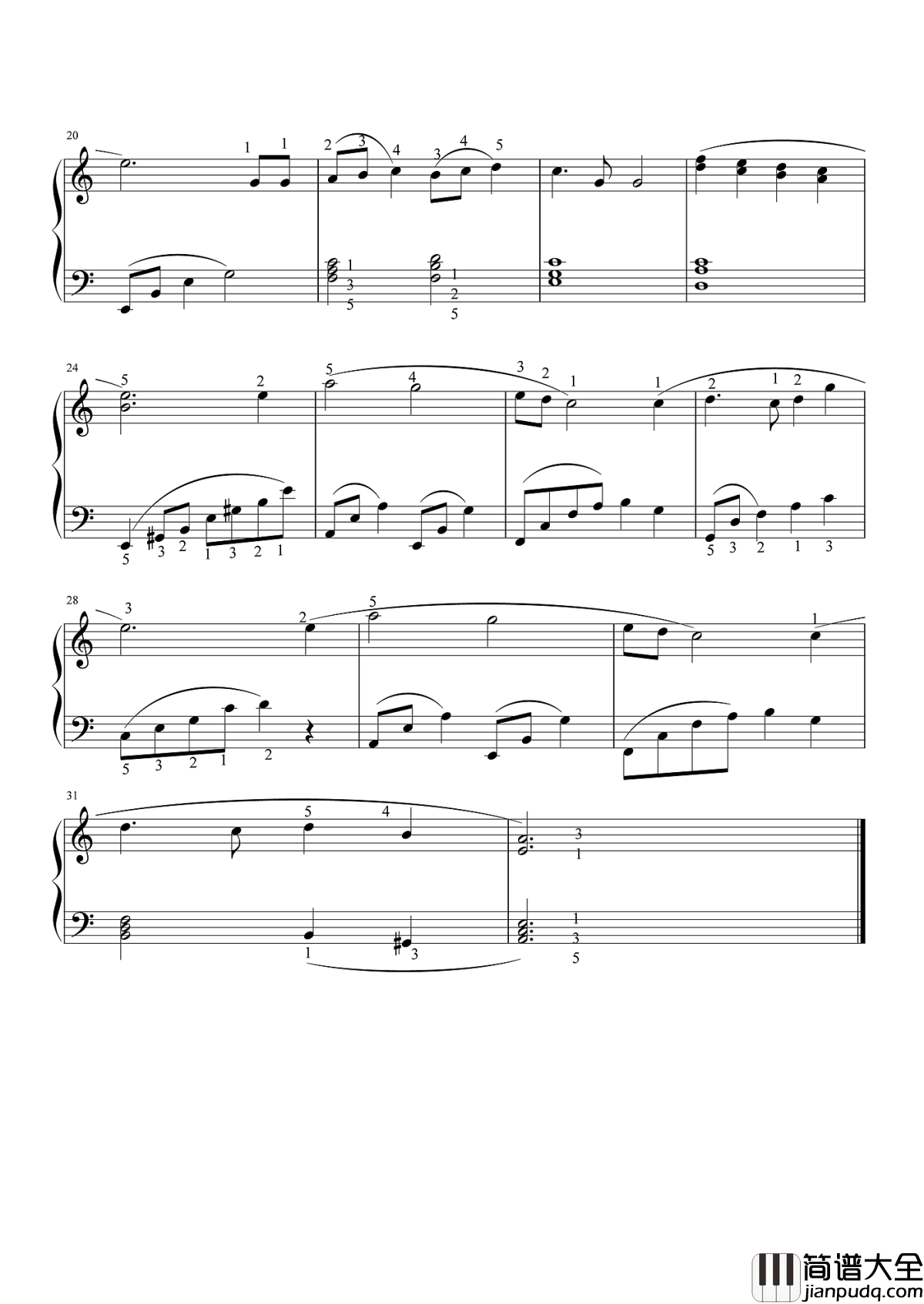 天空之城钢琴谱_久石让_如天上人间般的享受