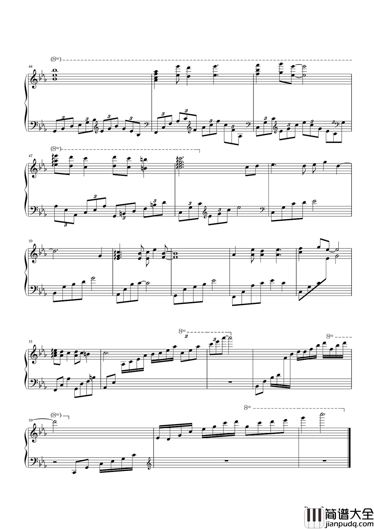 天空之城钢琴谱_久石让_如天上人间般的享受