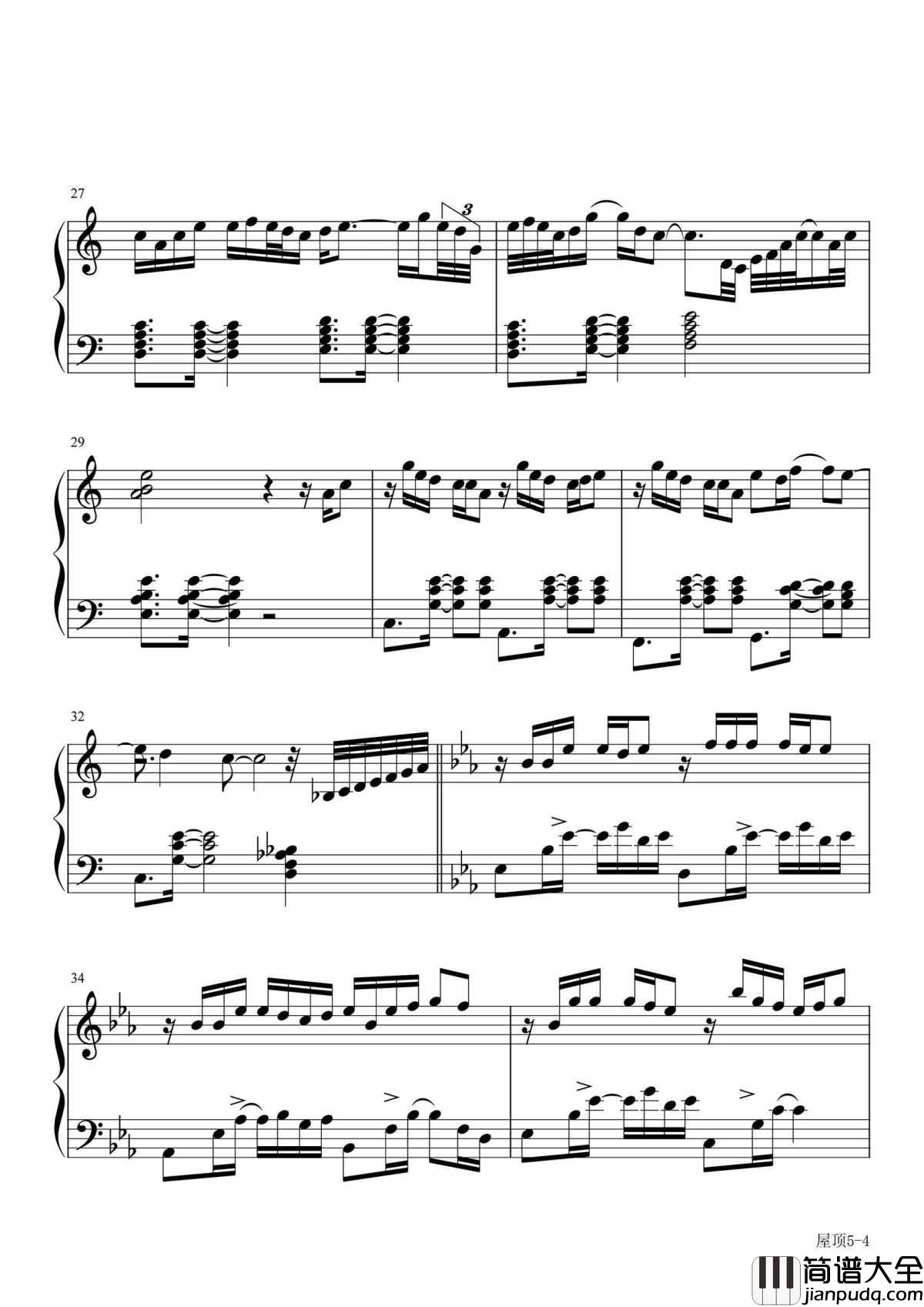 屋顶钢琴谱_周杰伦｜站在梅田围龙屋屋顶，听着周杰伦“屋顶”的歌