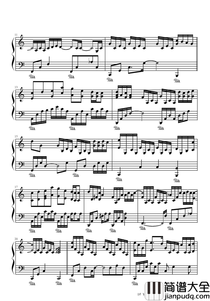 If_You钢琴谱_Big_Bang_如果那个人是你