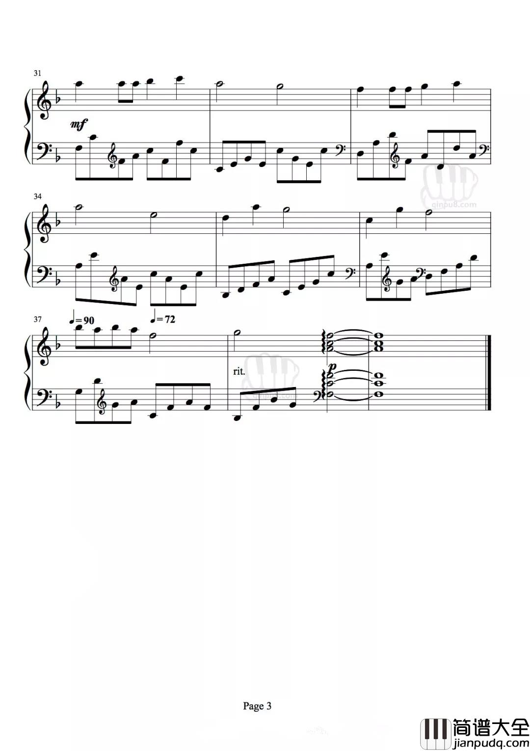 虫儿飞钢琴谱_儿歌_虫儿飞虫儿飞，你在思念谁