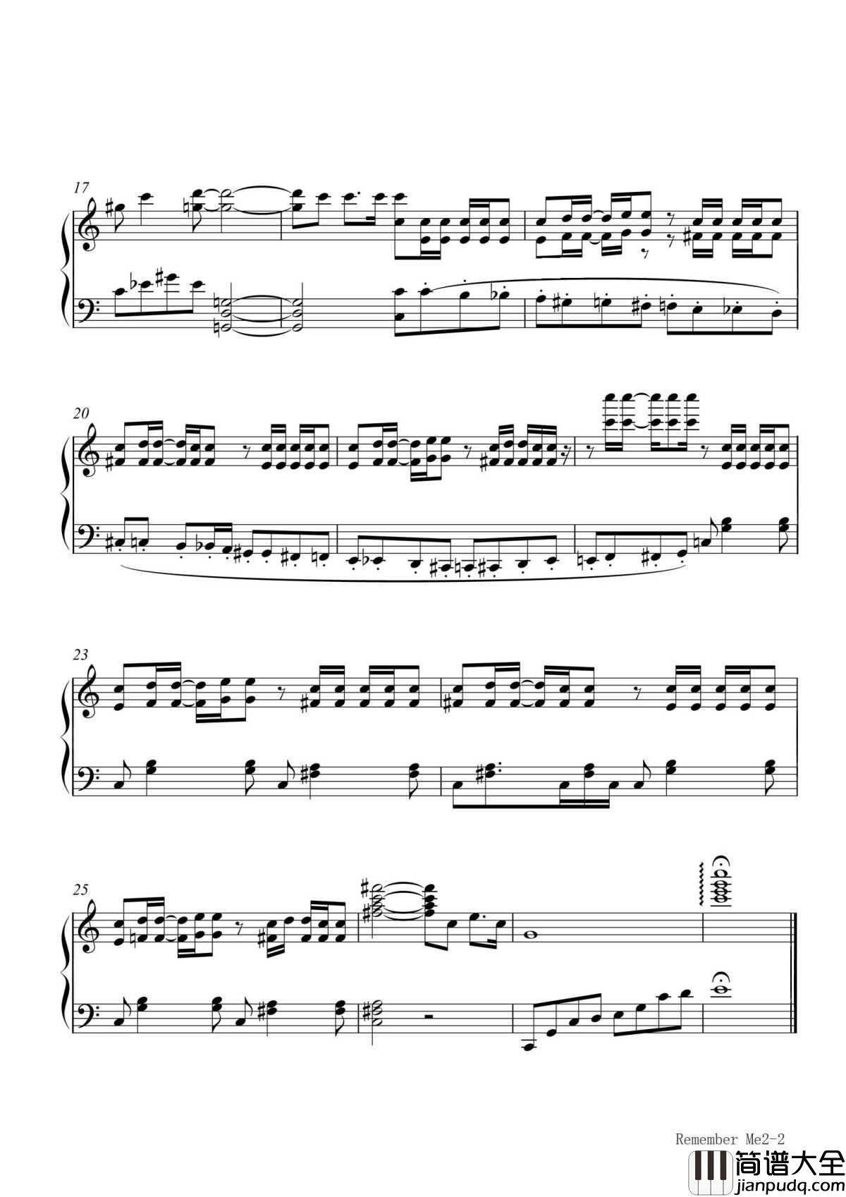 Remember_ME_请记得我钢琴谱_在爱的记忆消失前，请记住我