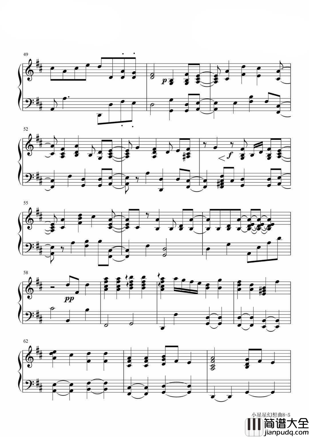小星星幻想曲钢琴谱｜天上的星星，虽然遥远却那么灿烂
