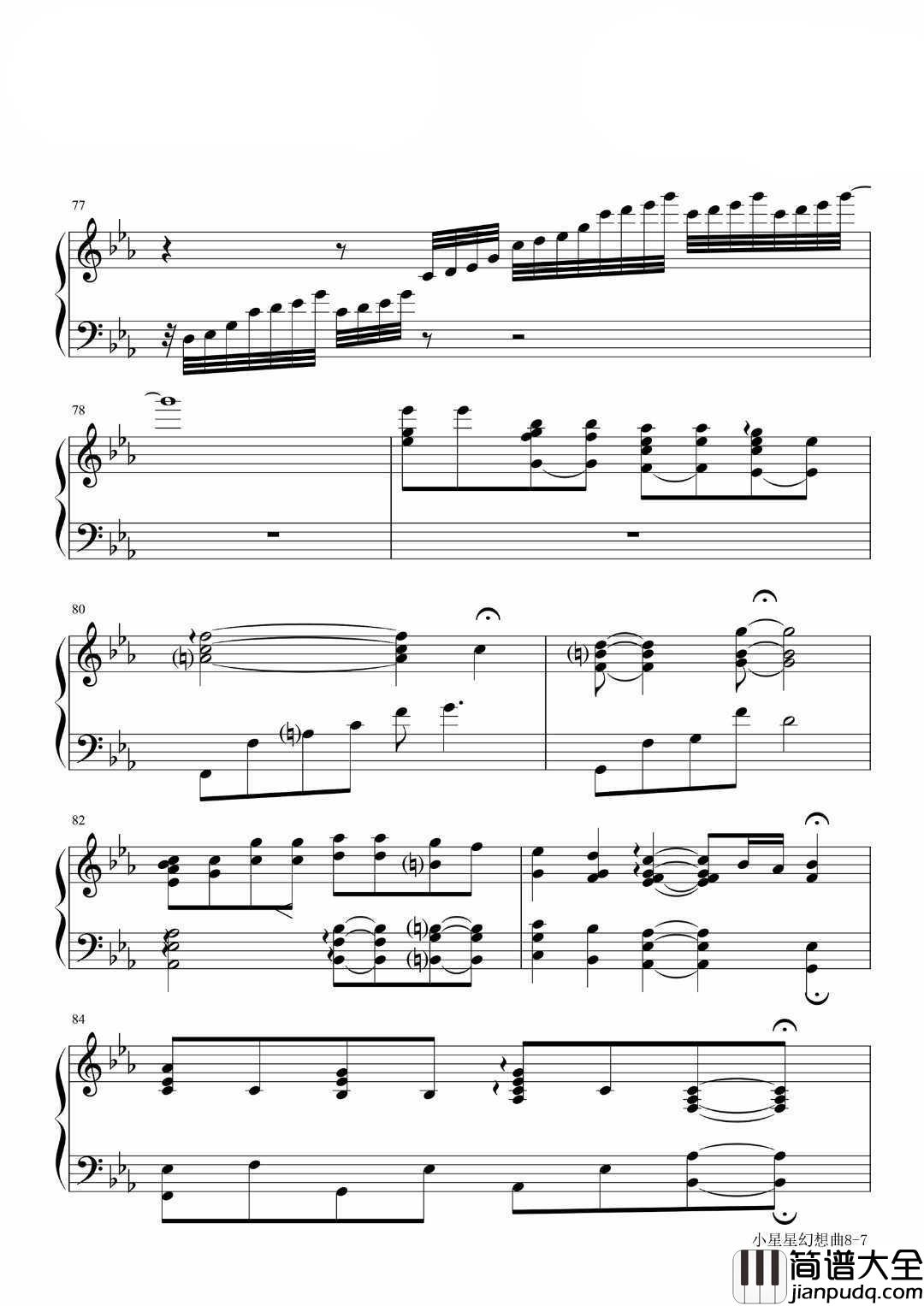 小星星幻想曲钢琴谱｜天上的星星，虽然遥远却那么灿烂