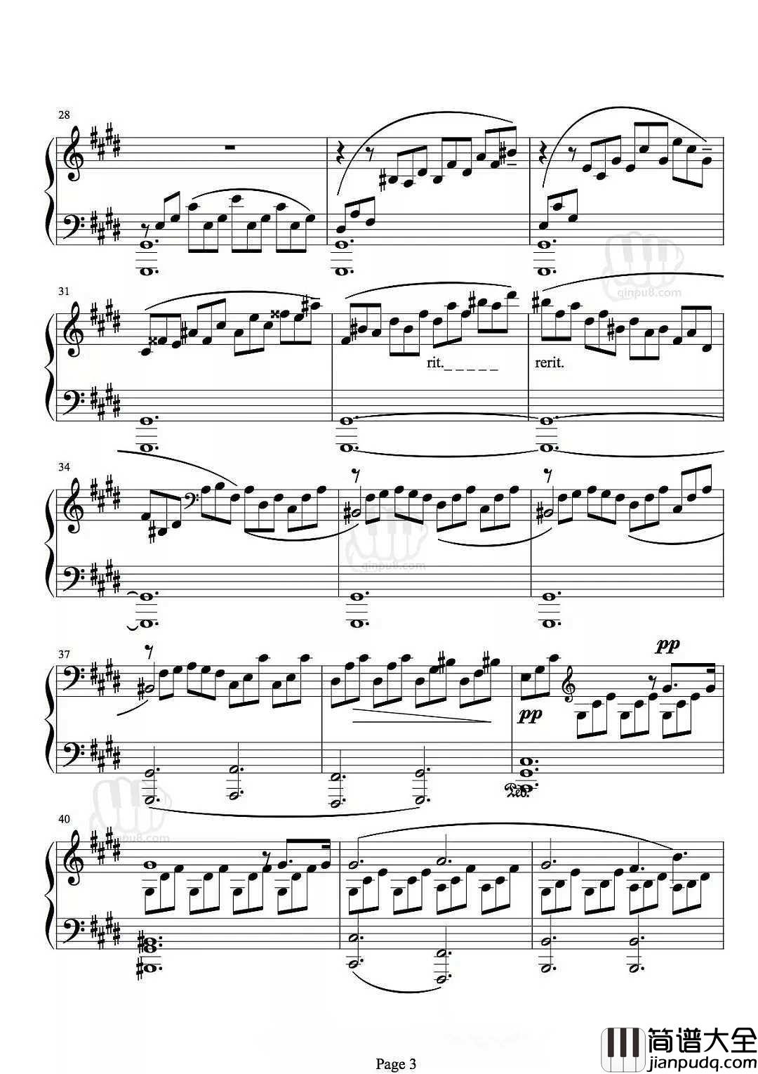 月光奏鸣曲第一乐章钢琴谱_我从他的月光中，听到了午夜的微风