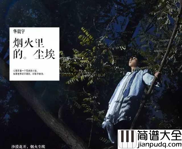 烟火里的尘埃钢琴谱_华晨宇_谁的心里住着一个苍老的小孩