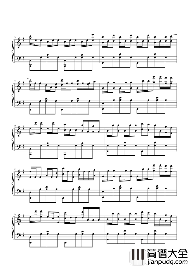 Faded钢琴谱_Alan_Walker_我们都是理想道路上的苦行者